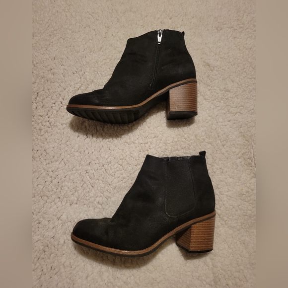 WOMENS SONOMA GOODS FOR LIFE SUEDE ANKLE BOOTS BLACK SIZE 8.5 - Picture 3 of 15